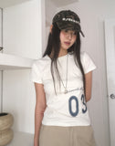 Kanin Slim Fit Number Print Short Sleeve T-Shirt