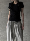 Shirring long tube top