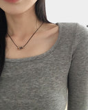 Juen Slim Long Round Long Sleeve T-shirt