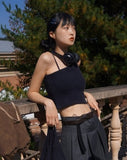 MEROO CROP KNIT TOP