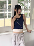 Meritz Ribbon String Hole Shirring Sleeveless