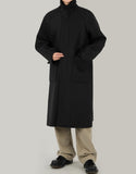 maxi Balmacaan coat