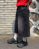 [unisex] Pchu Washing Denim Bermuda Pants