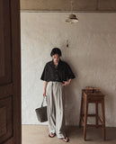 Cooling Belted Two-Tuck Slacks