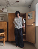 Lloyd Pintuck Maxi Wide Belt Slacks