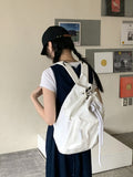 Paon Two-Pocket String Canvas Cotton Backpack