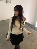 Krang Wool Pleated Mini Belt Skirt