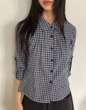 Bush Check Collar Slim Fit Long Sleeve Shirt