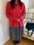 Heyo Check Banding Long Skirt