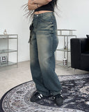 Cambe Washing Wide Denim Pants