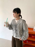 Koue Crop Ribbon Cardigan