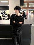 Kuntel Waffle Shoulder Zip-Up T-Shirt