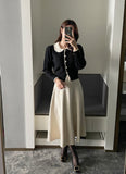 Roku Flared Knit Long Skirt