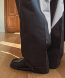 Low Adjust Cotton Two Tuck Slacks