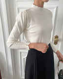 Sorren Puff Half Neck Pearl Knit