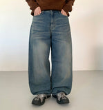 Tsunema washing wide denim pants