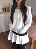 Pale One Piece Cardigan Layered Set