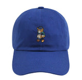 Daisy Bouquet Bear Embroidery Ball Cap