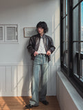 Ito Two Way Crack Leather Jacket
