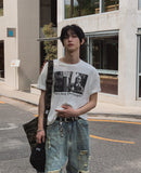 People Photo Graphic Short Sleeve T-shirt