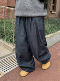[BAONHAUS] Tontoni Banding Cut Denim Balloon Wide Pants