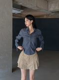 Geek Chic Big Collar Stripe Shirt