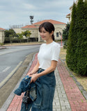 Rebeulri Round Shirring T-Shirt
