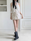 Hawkin cargo banding mini skirt
