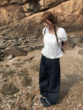 Ens Back Adjust Pocket Wide Raw Denim Pants