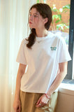 Humming Kettle Embroidery CROP Short Sleeve Tee
