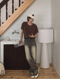 Philip U-neck knit short sleeve T-shirt