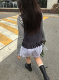 [BAONHAUS] Koinen Flower Frill Layered Sleeveless