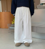 Tenmill Pintuck Cotton Wide Pants