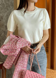 Terial Pearl Neck Volume Knit