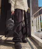 Leto Zipper Pocket Brushed Sweat Cargo Pants
