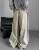 No-pin curved cut cotton balloon pants