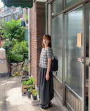 Menzi Stripe Crop Short Sleeve Cardigan