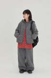 [BAONHAUS] Amoki check color fleece hood zip-up jumper