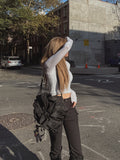 [1+1] Slim Silhouette Basic U-neck Long-sleeved