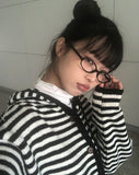 And Round Horn Rim Geek Chic Glasses