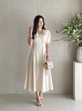 Meloning Frill Puff Long One Piece