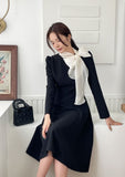 Roselle Tie Color Matching Flare One Piece