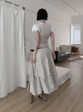 Tura Pintuck Long Skirt
