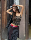 Litey camo crop sleeveless (with cup)