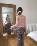 [MADE] Harr Halter Strap Off-Shoulder Knit