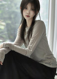 Centcut slit long skirt