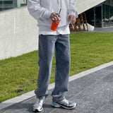Formal grayish denim pants