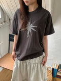 [unisex] Yuhika Star Patch Over Short Sleeve Tee