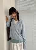 Kunik Punching Hood Knit Cardigan