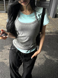 Halter ballet layered top